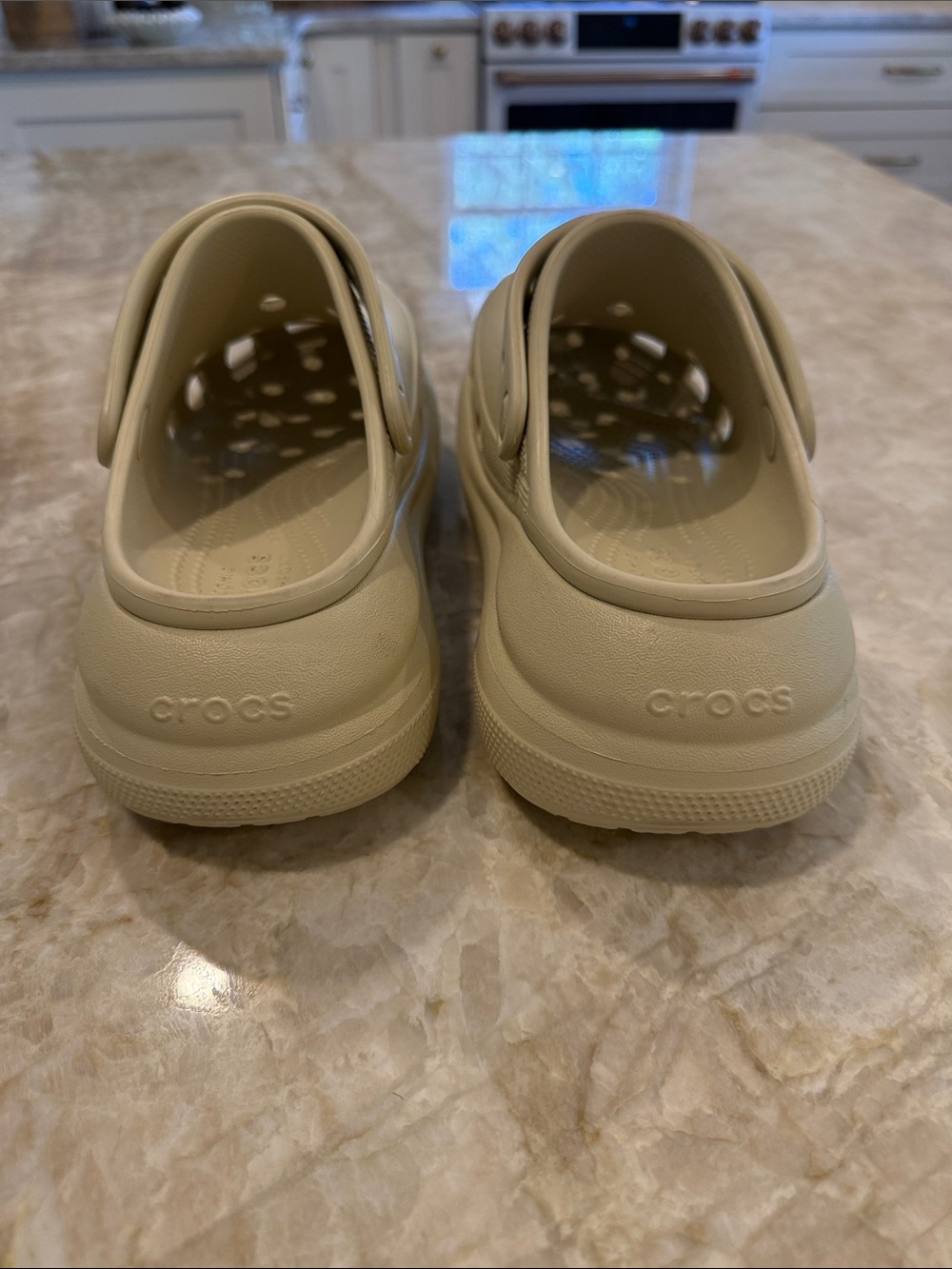 CROCS Platform Clog in Light Beige - Picture 2 of 7